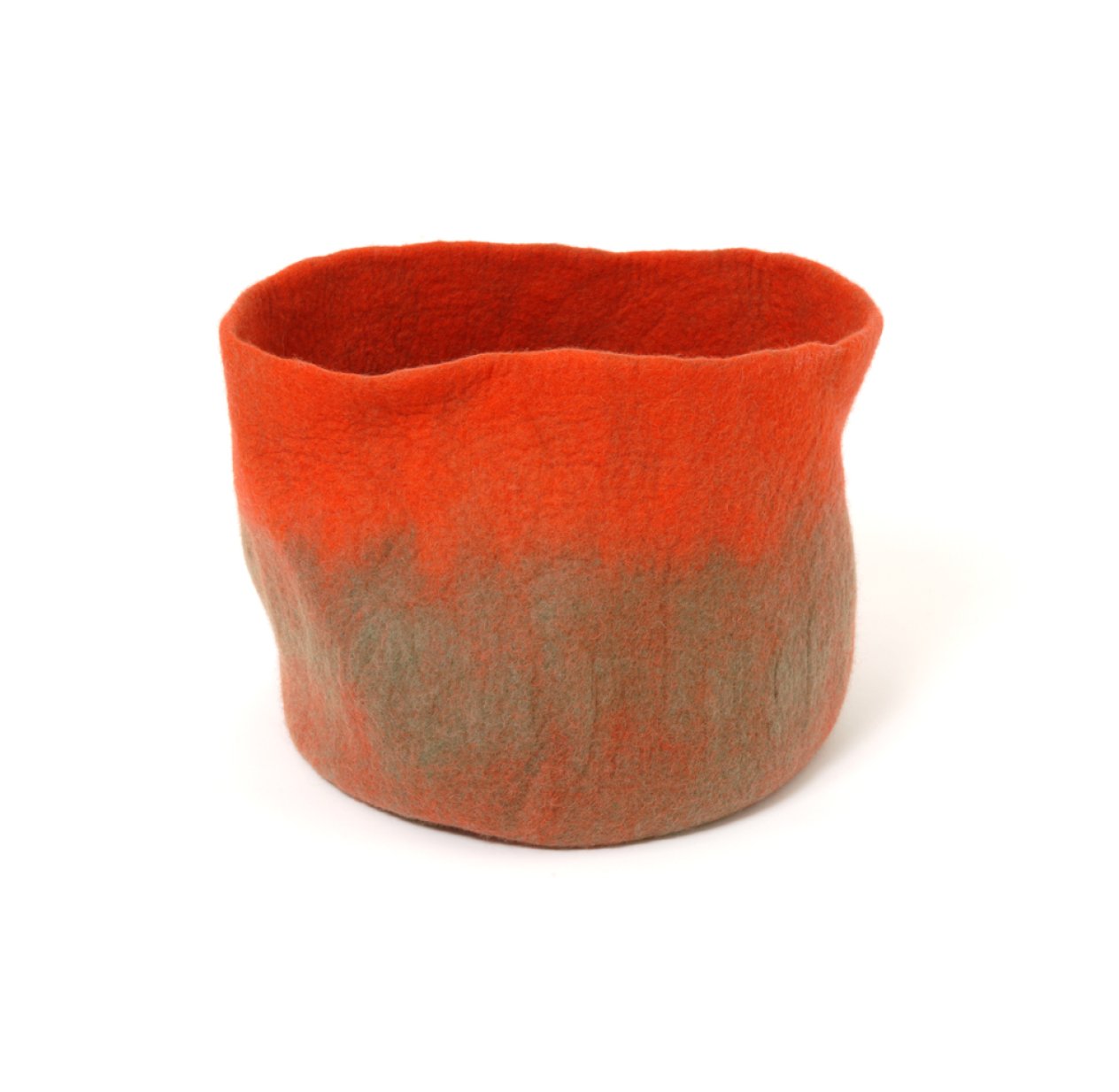 Grande calebasse en feutre - fluo orange